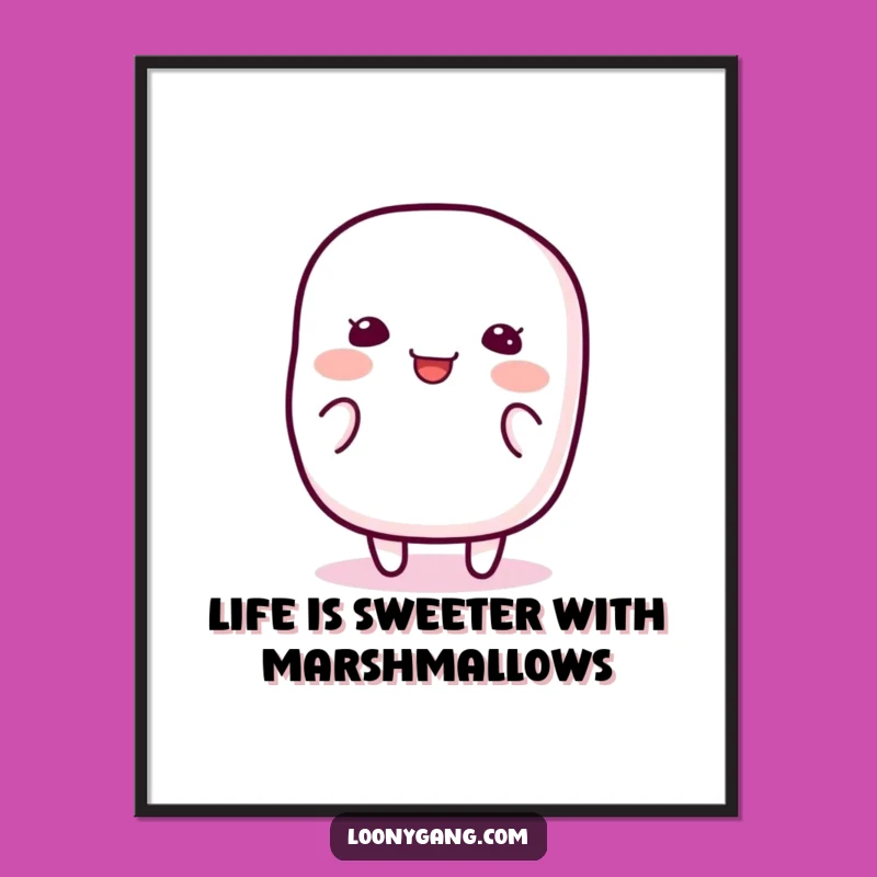 Funny Free Printable Wall Art: Jiggly Marshmallow Wiggle - Quirky DIY Decor!