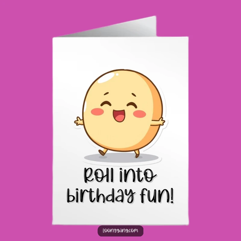 Free Printable Birthday Card: Bread Roll Skipping - Hilarious Downloadable Cheer!