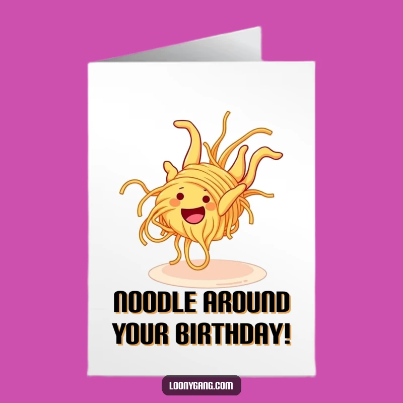 Free Printable Birthday Card: Spaghetti Somersault - Hilarious Downloadable Fun!