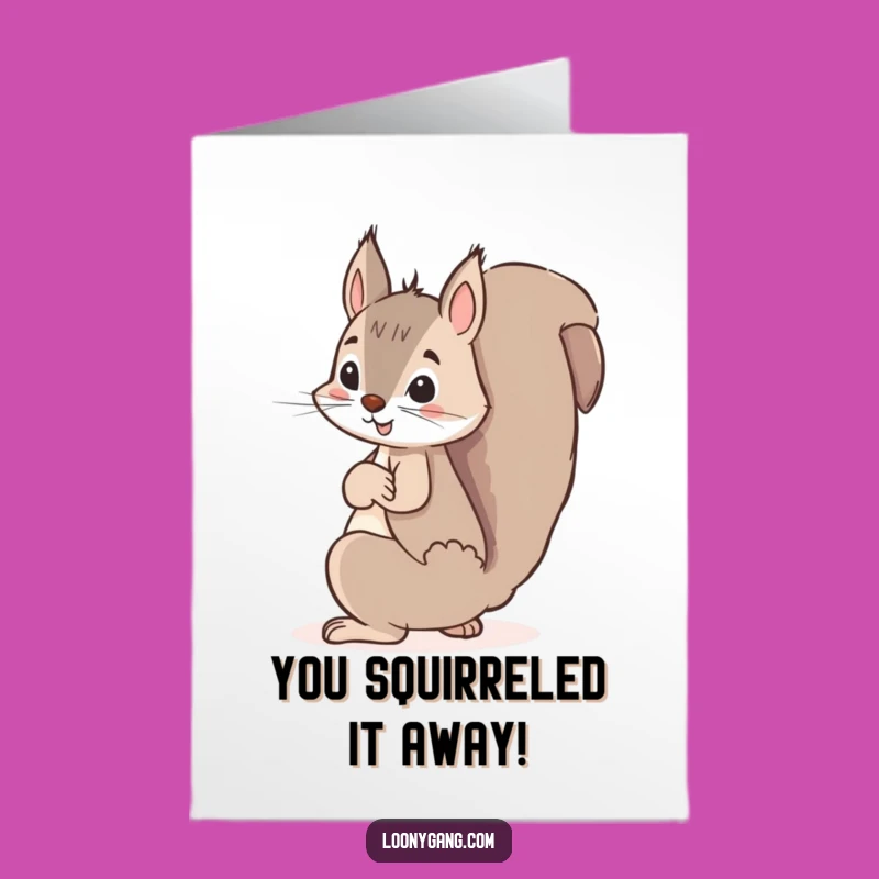 Free Printable Congrats Card: Squirrel's Secret, Perfect Downloadable Gift
