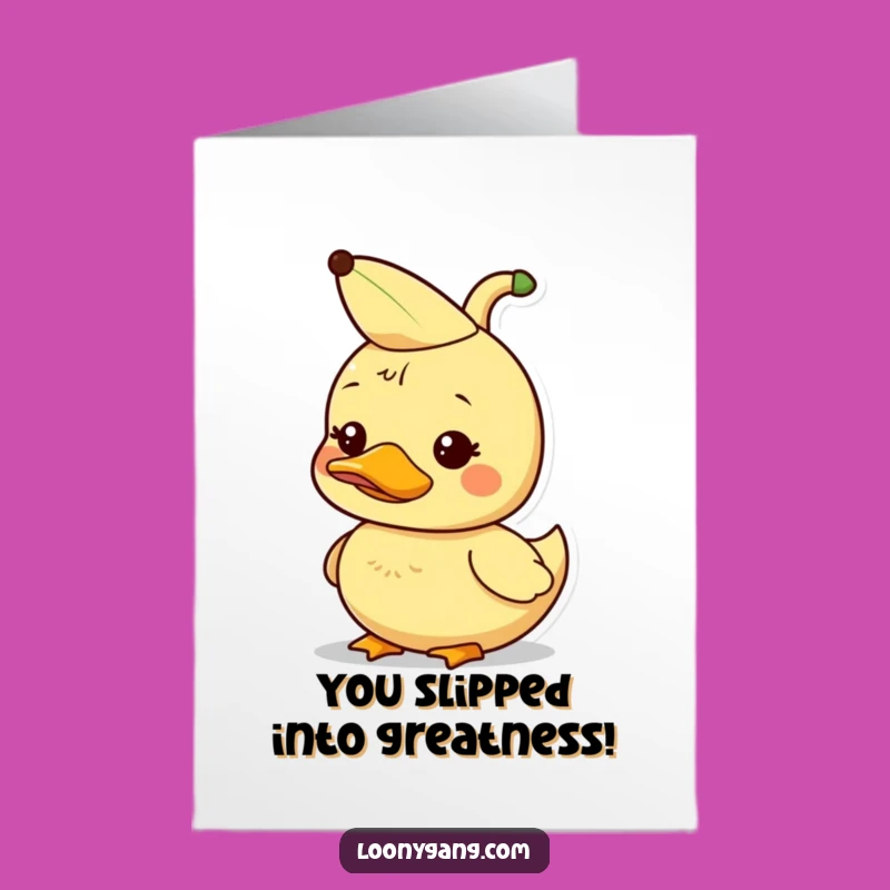 Free Printable Funny Duckling Congratulations Card: Dorky Cub, Goofy Downloadable Gift