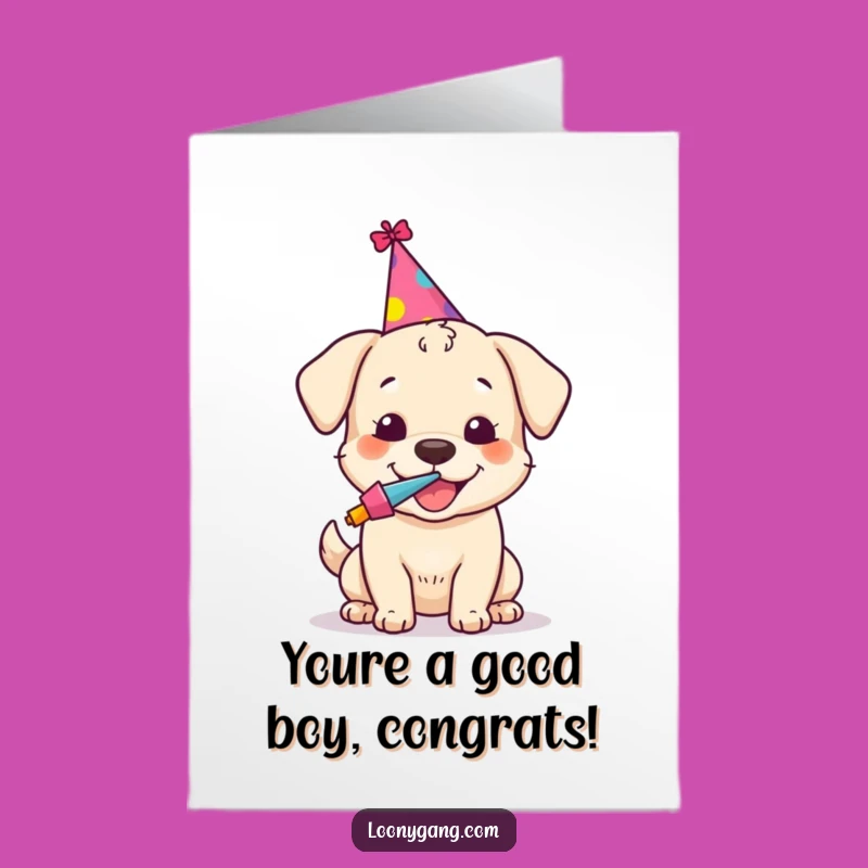 Free Printable Party Dog Congrats Card: Hilarious Downloadable Cheer for Any Success