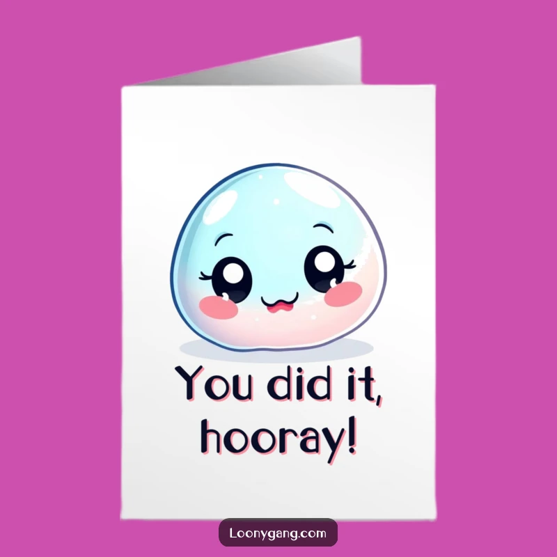 Free Printable Congrats Card: Wobbly Jelly Excitement - Funny Downloadable Gift