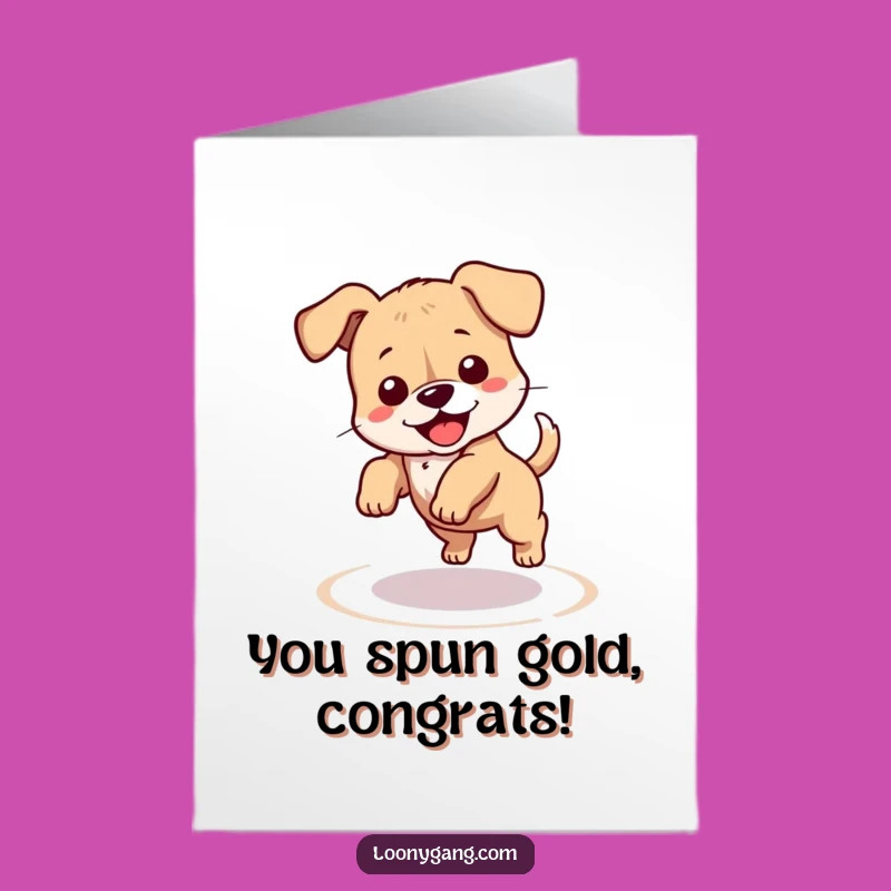 Free Printable Puppy Congrats Card: You Did It! Dizzy with Joy. Downloadable