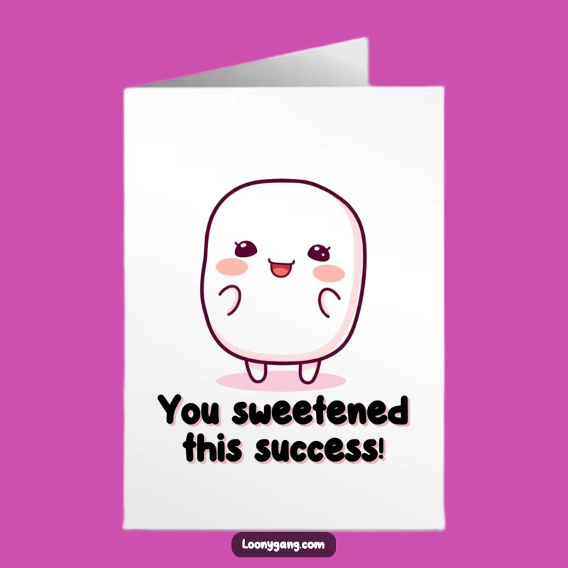 Free Printable Congrats Card: Jiggly Marshmallow Wiggle - Hilarious Downloadable Celebration!