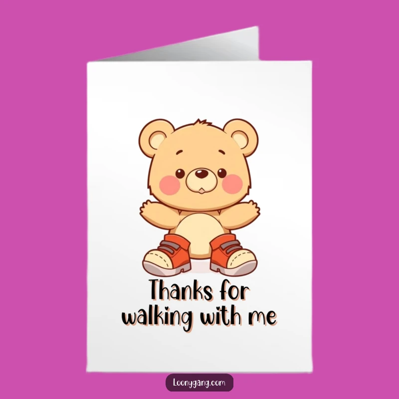 Free Printable Bear Thank You Card: Wobbly Thanks Downloadable