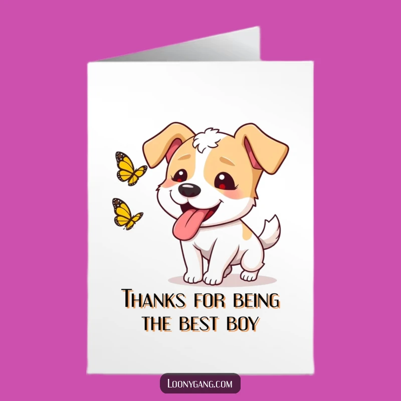 Free Printable Dog Thank You Card: Goofy Pup Gift