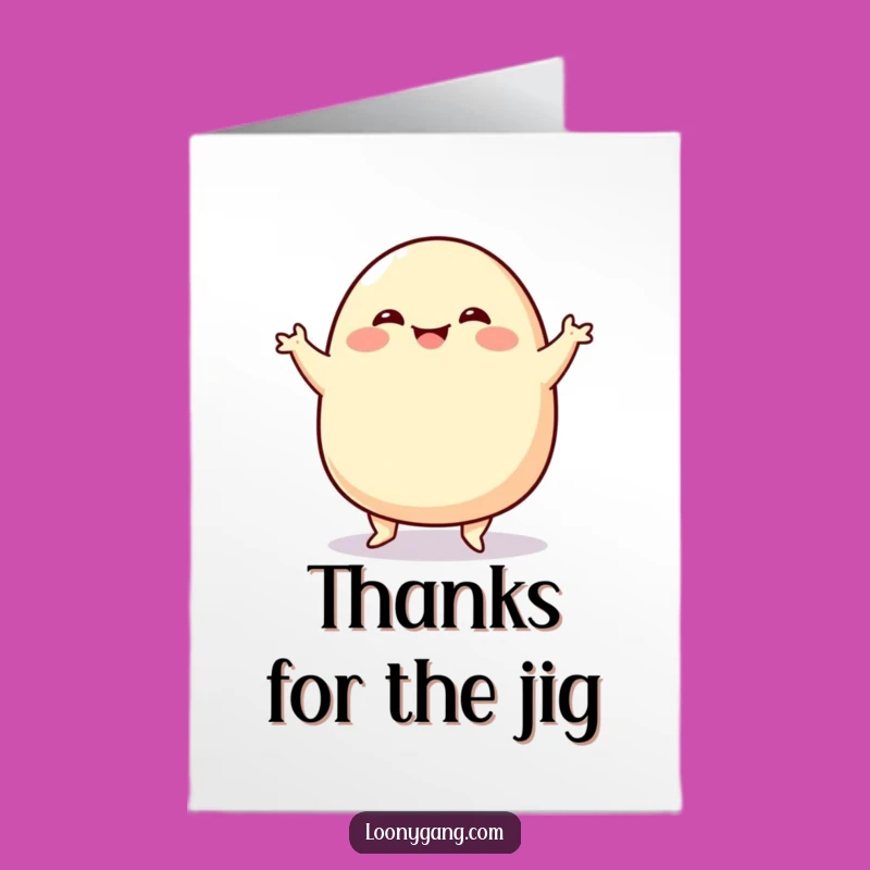 Free Printable Thank You Card: Blob Jigging Hilariously - Downloadable Appreciation!