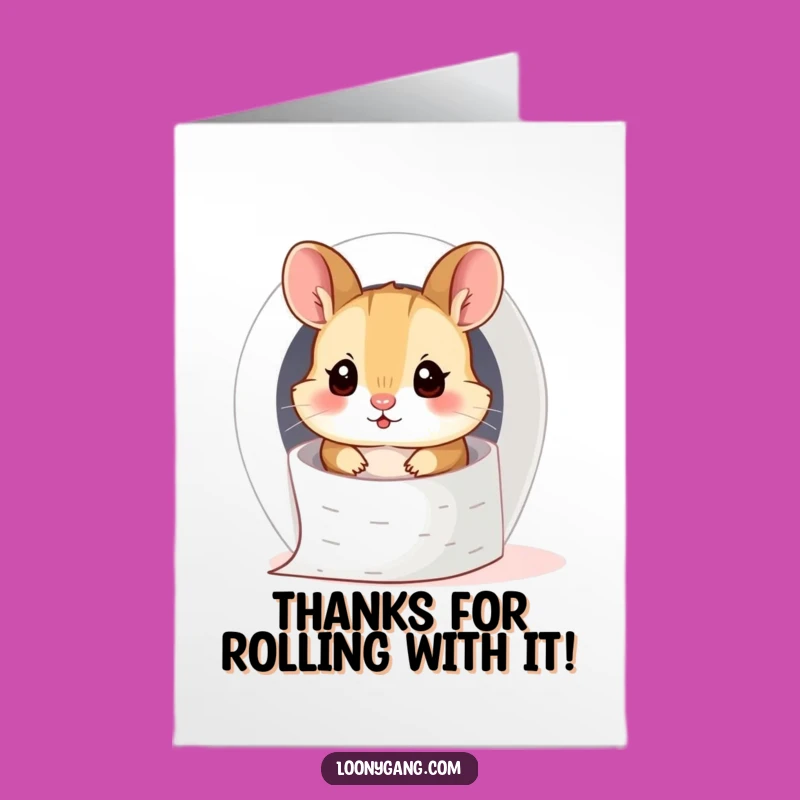 Free Printable Thank You Card: Hamster TP Roll Shenanigans Thank You Downloadable!