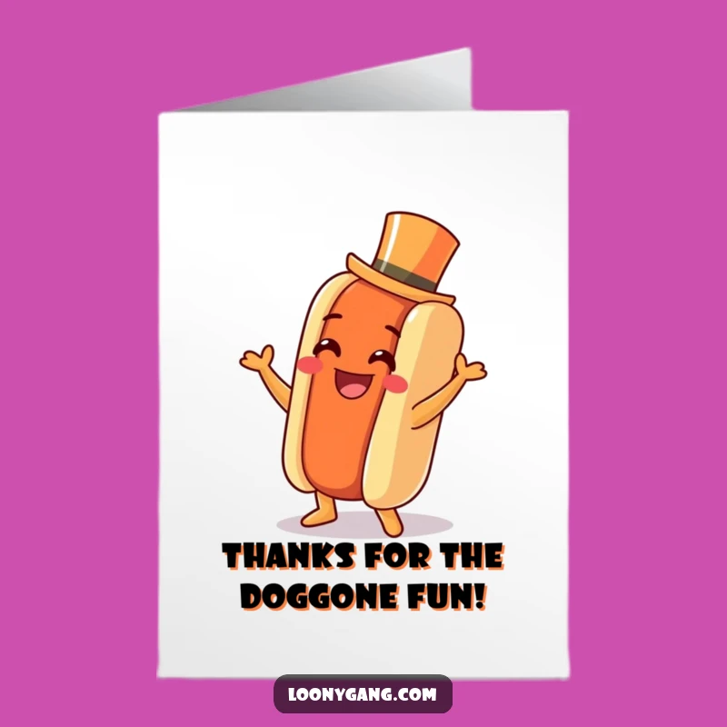 Free Printable Thank You Card: Hot Dog Dance - Funny Gratitude Download