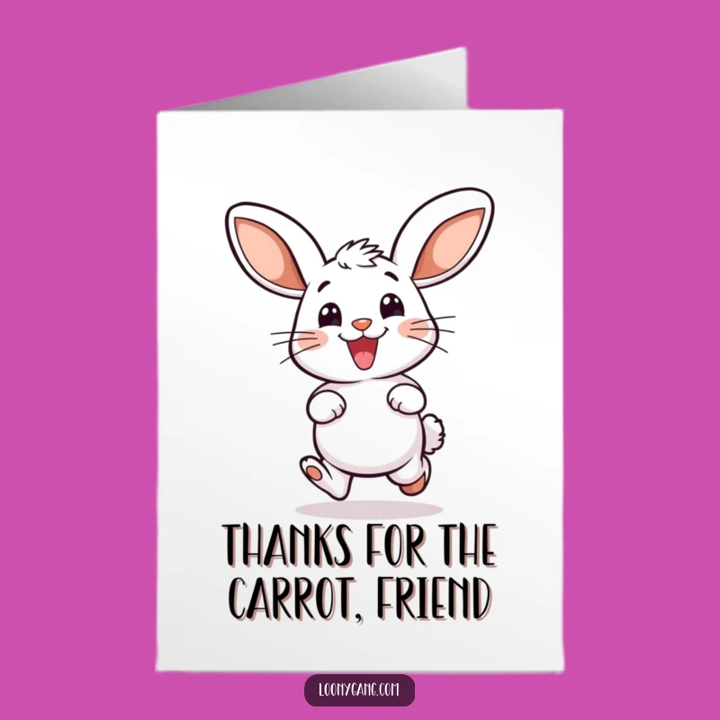 Free Printable Bunny Thank You Card: Funny Downloadable Gratitude with a Bounce