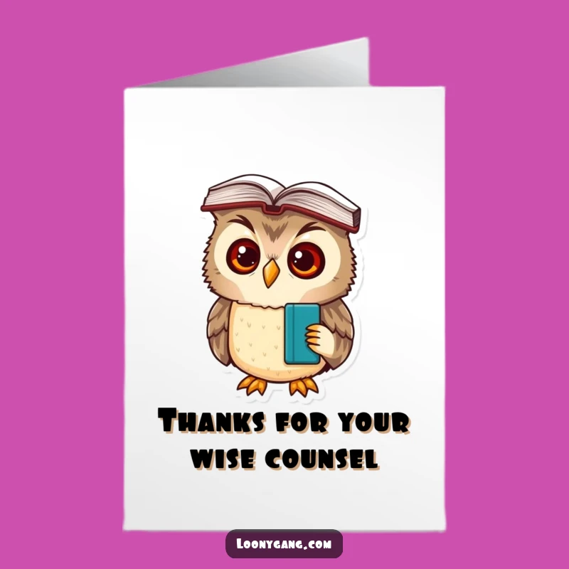 Free Printable Owl Thank You Card: Bookish Thanks Downloadable