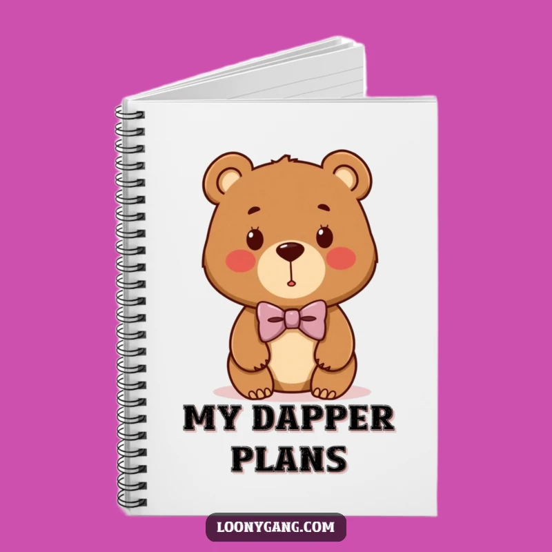 Funny Bear Cub Bowtie Notebook: Cute Cartoon Bear Journal, Practical Funny Gift