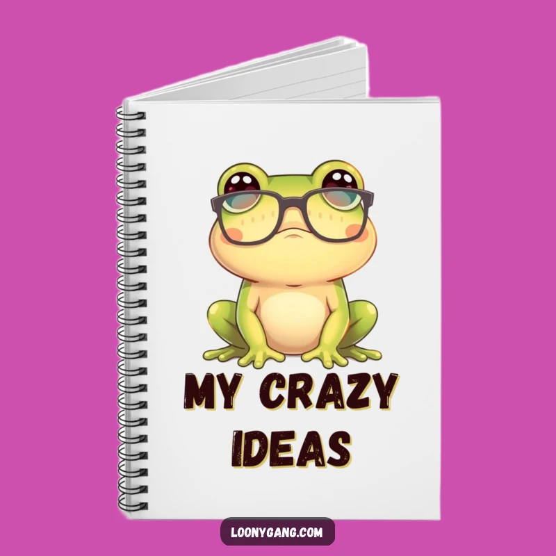 Funny Confused Frog Notebook: Jot Down Thoughts, Creative Funny Gift
