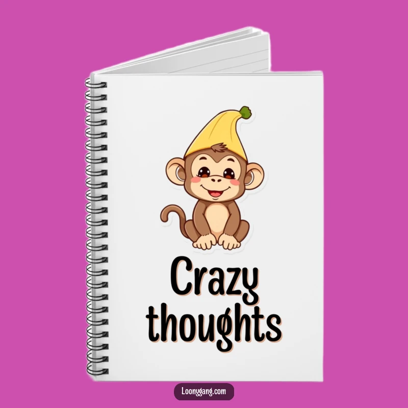 Funny Monkey Notebook: Jot Down Ideas with This Silly Banana Hat Journal