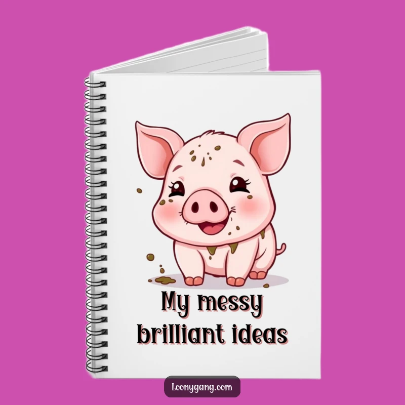 Funny Muddy Piglet Notebook: Jot Down Ideas with this Cheerful Farm Design