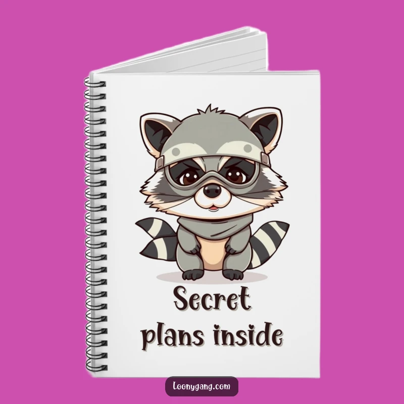 Funny Raccoon Bandit Notebook: Jot Down Mischievous Plans