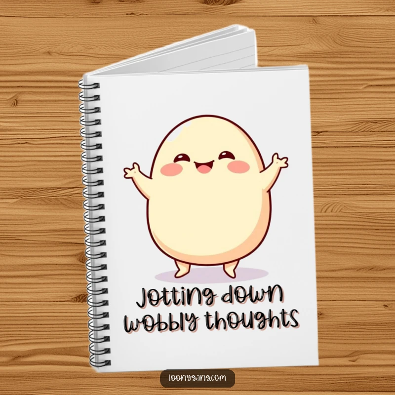 Funny Blob Jig Notebook with a cheerful, wobbly blob character performing a funny jig, inspiring creativity and laughter on every page.