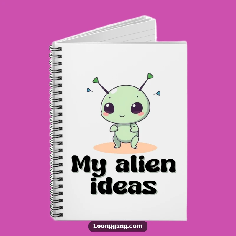 Funny Alien Antennae Notebook: Cute Sci-Fi Creature Journal, Handy Funny Gift