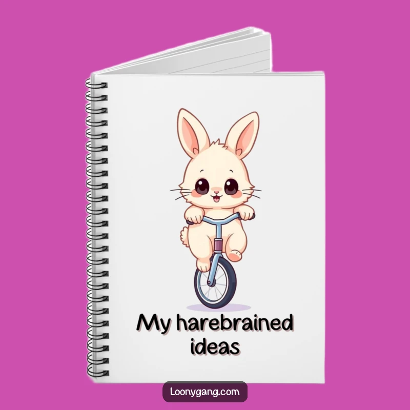 Funny Rabbit Unicycle Notebook - Hilarious Journal for Creative Acts