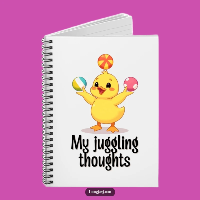 Funny Yellow Duckling Notebook: Juggling Ideas, Hilarious Journal Gift