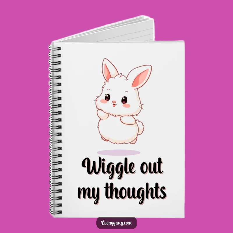 Funny Bunny Wiggle Notebook: Cute Cartoon Rabbit Journal, Handy Funny Gift for Writers