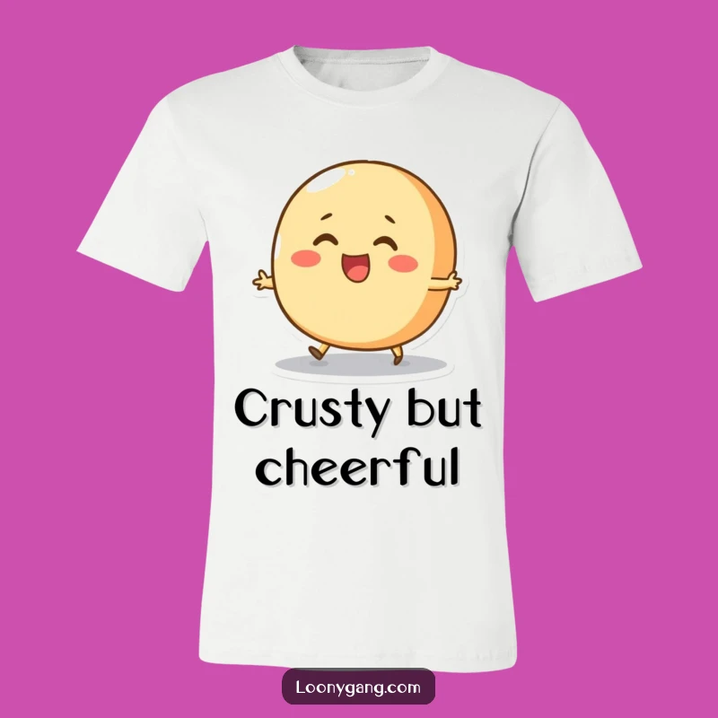 Funny Bread Roll Skip T-Shirt: Cheerful Character Tee, Great Funny Gift