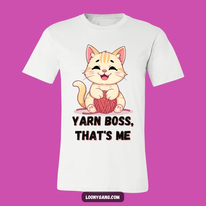 Funny Cat Yarn T-Shirt: Happy Tangled Chaos, Hilarious Funny Gift for Cat Lovers