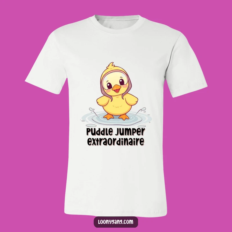 Funny Duckling Splash T-Shirt: Cute Galoshes Bird Design, Ideal Cheerful Gift Idea