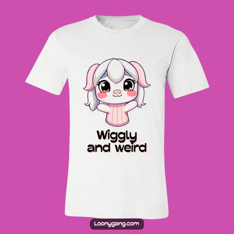 Funny Derpy Sock Puppet T-Shirt: Mismatched Eyes Tee - Hilarious Gift