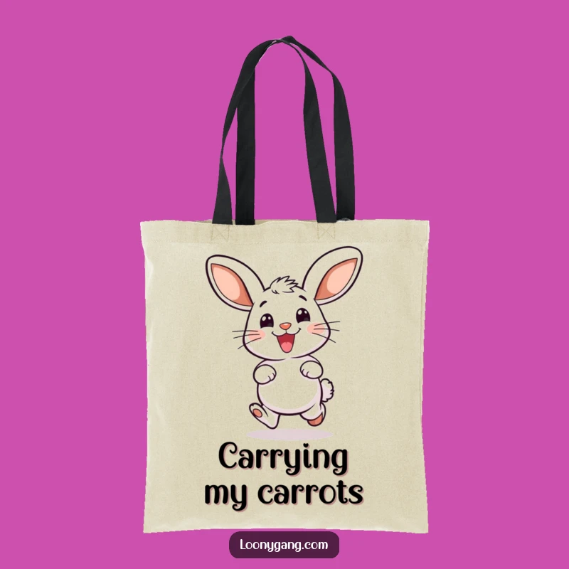 Funny Bunny Hop Tote Bag - Big Ears Accessory, Practical Cute Gift