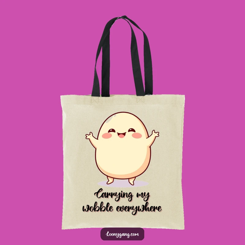 Funny Blob Jig Tote Bag: Spacious Wobbling Character Carryall, Chic Funny Gift