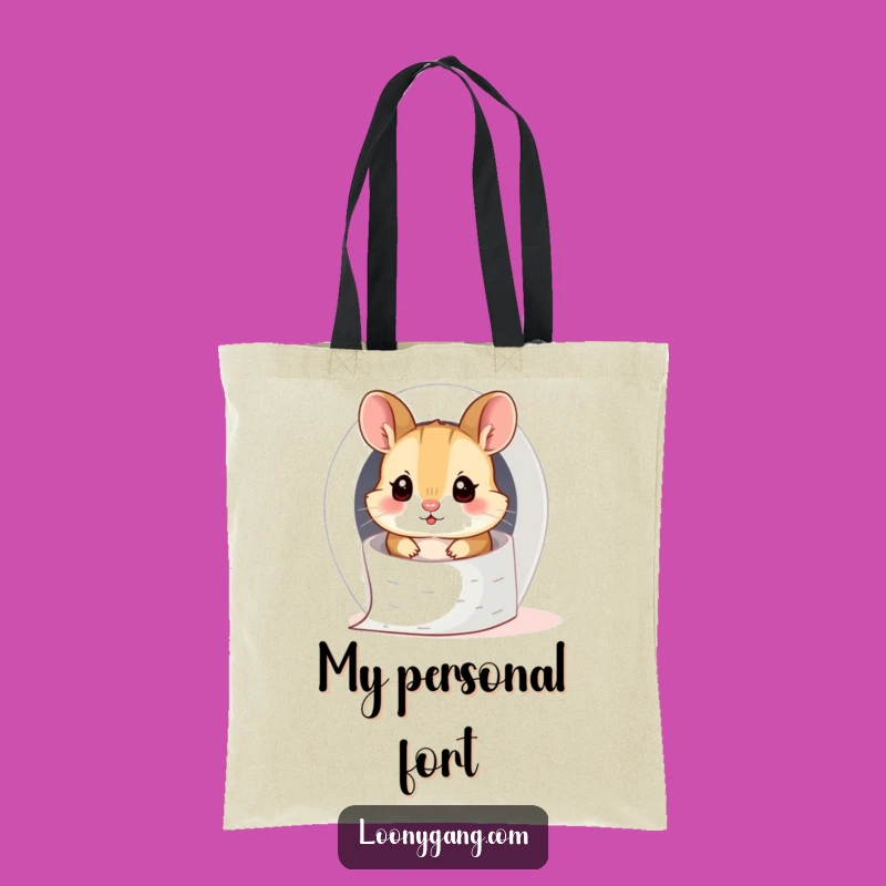 Funny Hamster Tote Bag: Silly Cub Toilet Paper Fun, An Ideal Funny Gift