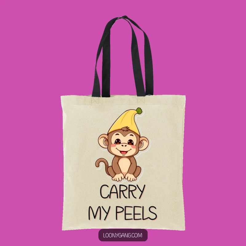 Funny Monkey Tote Bag: Carry Your Fun with This Banana Hat Accessory