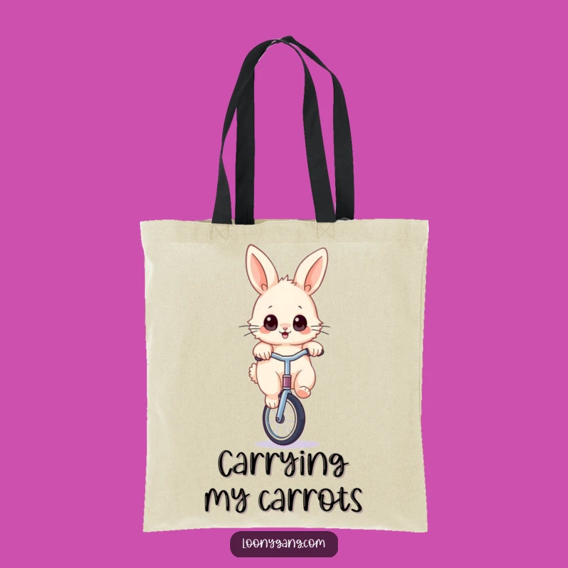 Funny Rabbit Unicycle Tote Bag - Handy and Hilarious Carry-All