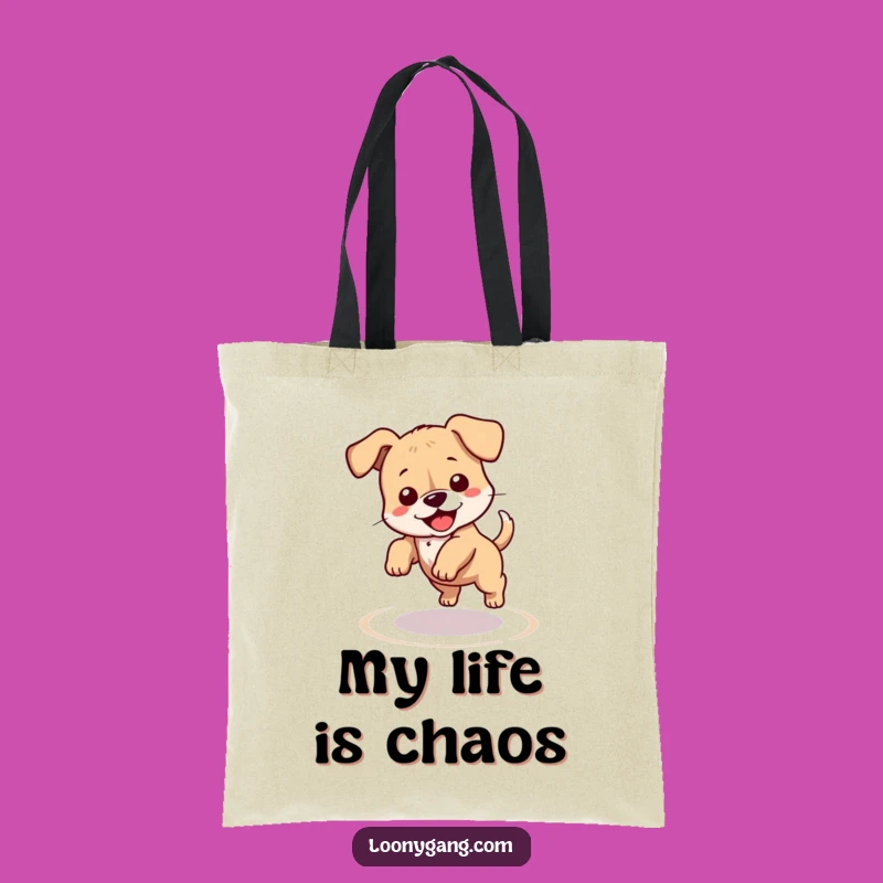Funny Puppy Tote Bag: Clumsy Dog Art, Durable & Hilarious Funny Gift Bag